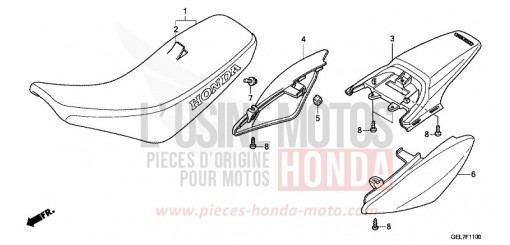 SITZ/KOTFLUEGEL, HINTEN CRF50FE de 2014